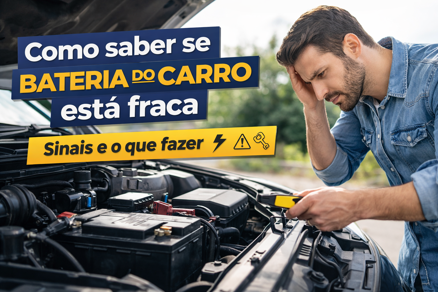 Como saber se a bateria do carro está fraca: sinais e o que fazer